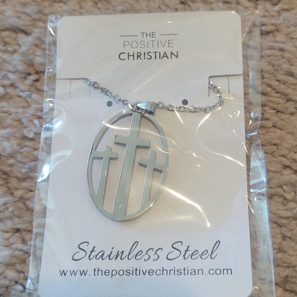 Silver Cross Pendant Necklace